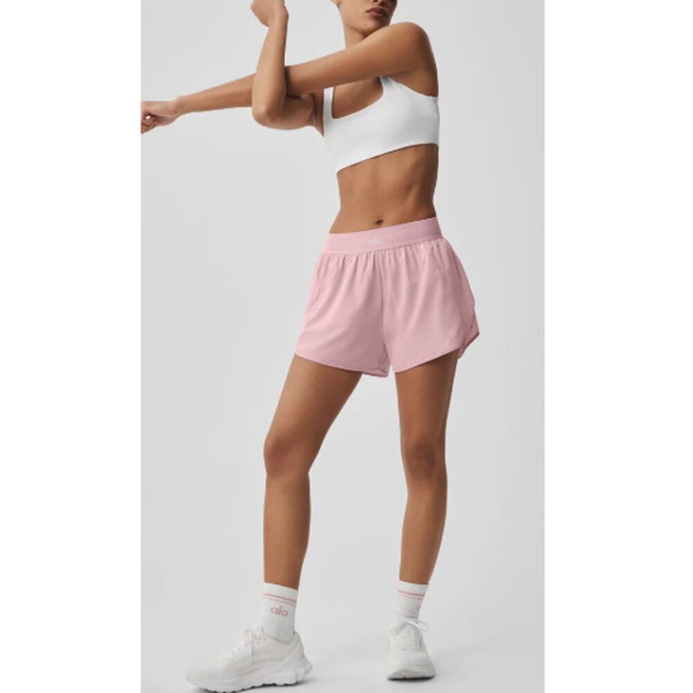 Alo Yoga Vintage Pink Match Point Short Size M - Picture 11 of 11
